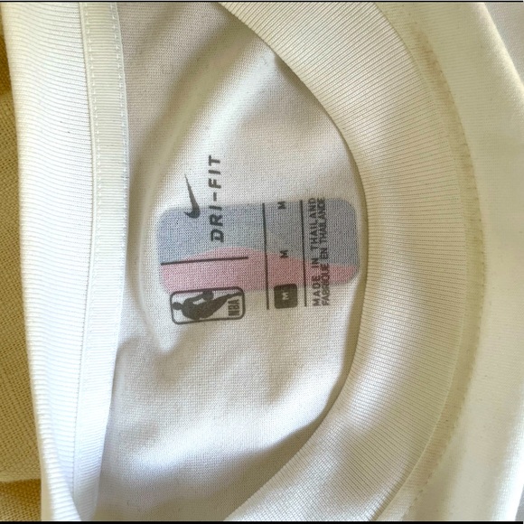 Dallas Mavericks NBA Official Tee Shirt White and Gold Medium - Picture 5 of 7